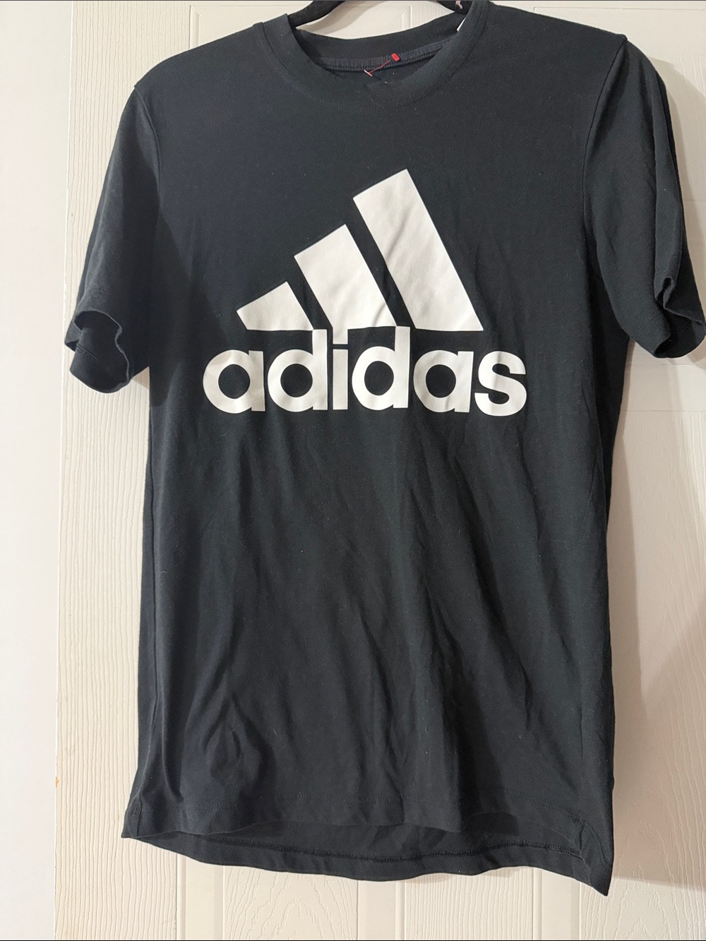adidas Black Tee with White Logo